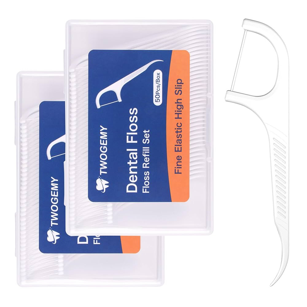 Dental Floss Picks - 100 Count Adult Floss Refill Set, Toothpicks Teeth Stick Tooth Cleaning Inte... | Amazon (US)