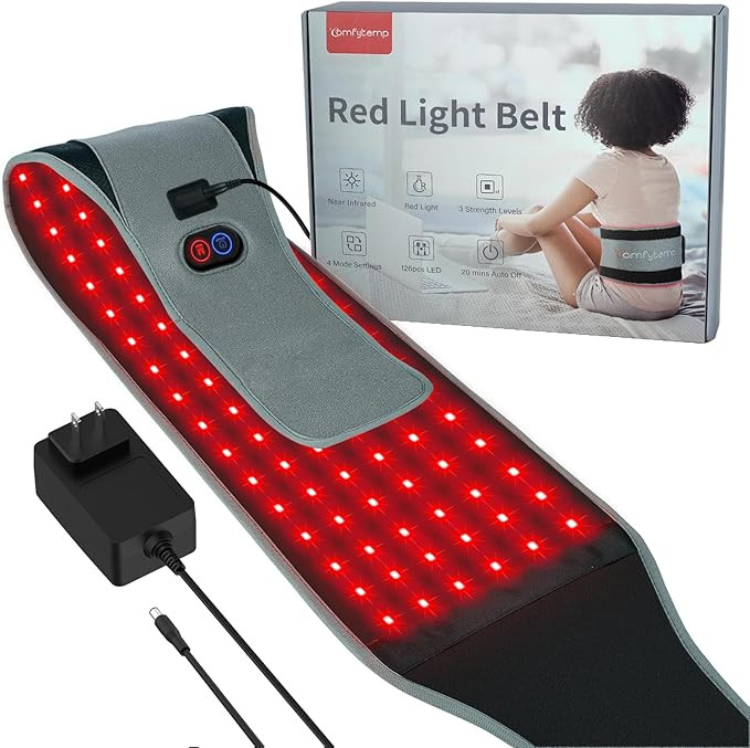 Comfytemp Red Light Therapy Belt with 126 LEDs, FSA Eligible HSA Red Light Therapy for Body, 660n... | Amazon (US)