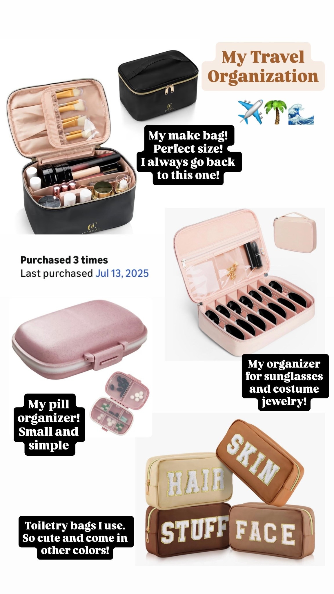 Amazon travel finds. What I use and take on every trip! 

#LTKTravel #LTKBeauty