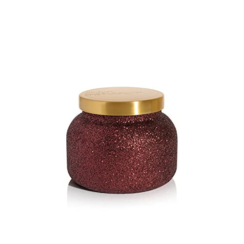 Capri Blue Signature Glam Jar Candle - Long Lasting Soy Wax Blend - Glitter Candles for Home Scented with Luxury Holiday Scents (Tinsel & Spice, 19 oz) | Amazon (US)