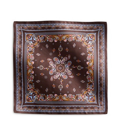 Vera Bradley Women's Silk Square Scarf Starry Paisley Coffee Bean | Target