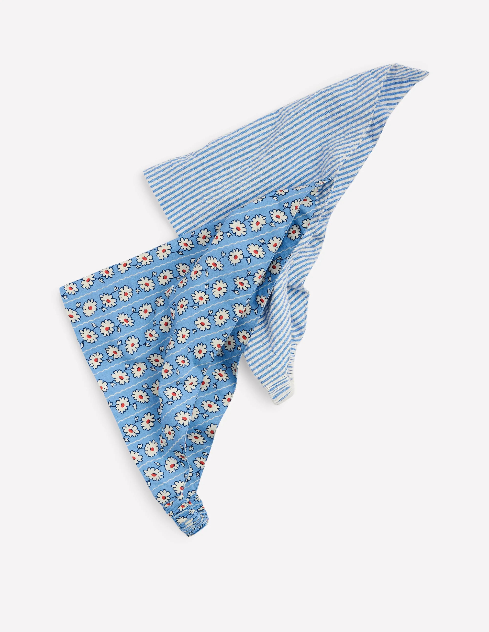 2 Pack Headscarves-Blue Daisy Stripe | Boden (US)