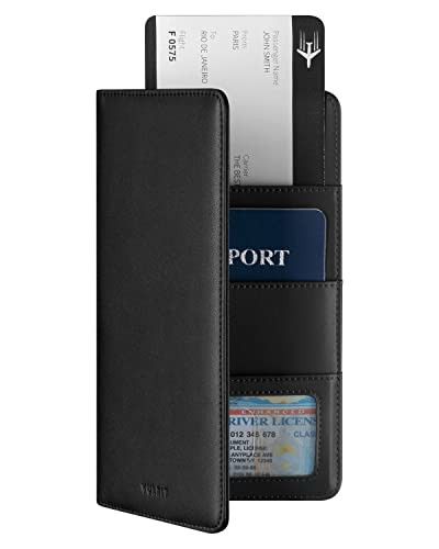 VULKIT Passport Wallet Premium Nappa Leather RFID Blocking Travel Wallet for Men & Women | Amazon (US)