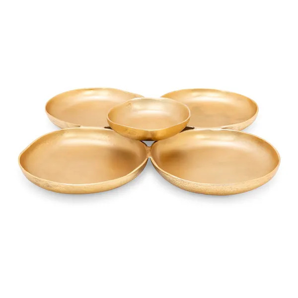 14.25"D Gold Metal 5 Cluster Bowl - 14.25"D x 2.25"H - Bed Bath & Beyond - 34401041 | Bed Bath & Beyond