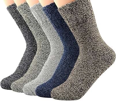 Womens Athletic Socks Knit Pattern Sports Socks Winter Wool Socks Crew Cut Cashmere Socks Warm So... | Amazon (US)