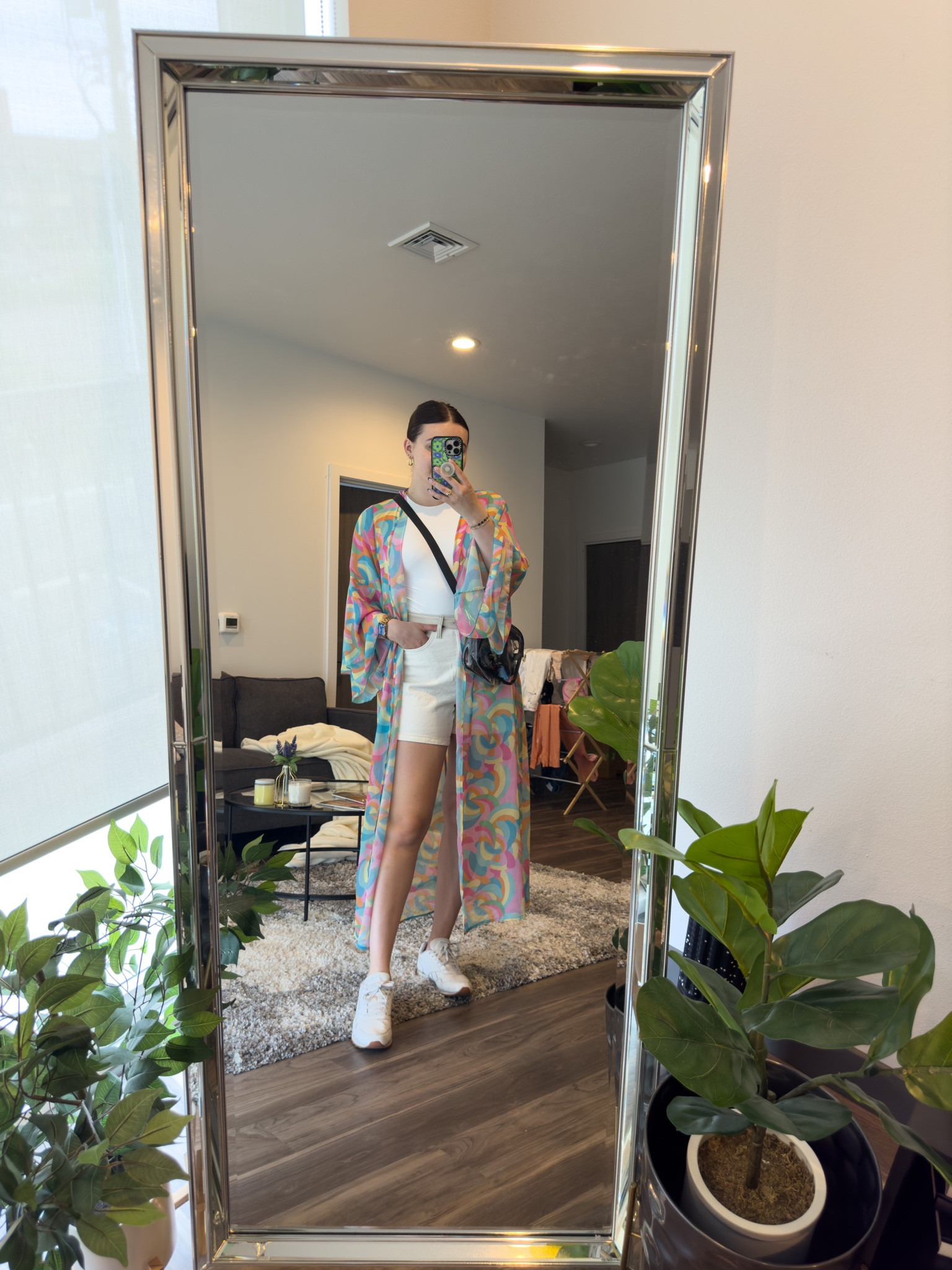 Cute and colorful outfit for pride! Featuring my favorite Abercrombie bodysuit and some fun white shorts. 

I’m wearing a M bodysuit, size 31 shorts and size 9 sneakers 

#LTKSeasonal #LTKunder100 #LTKstyletip