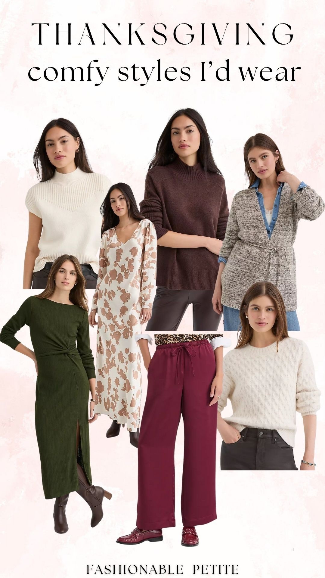 Outfits to wear to Thanksgiving that scream cute, but still comfortable!

Thanksgiving, comfy outfit, sweater dress, fuzzy cable knit, draw string pants 

#LTKSaleAlert #LTKFindsUnder100 #LTKPetite
