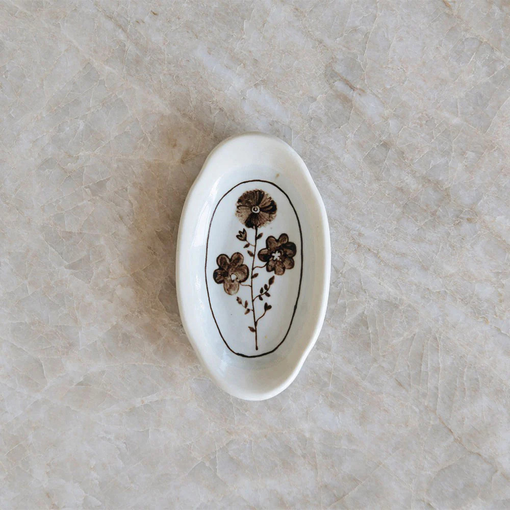 Hand-painted Posy Tray No. 2 | Roan Iris