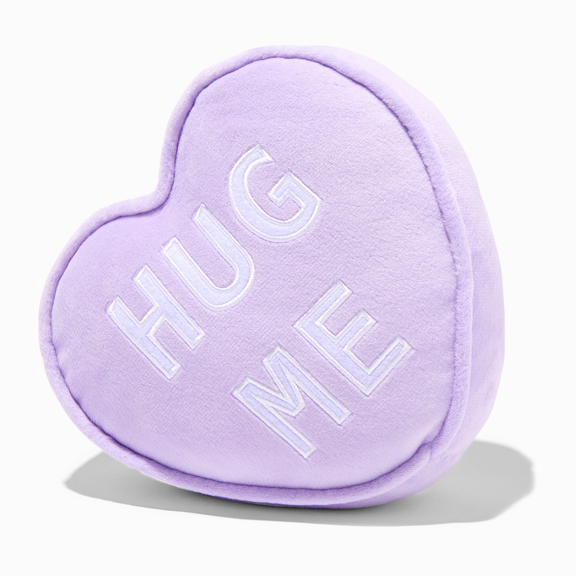 Hug Me Purple Heart Shaped Pillow | Claire's (US)