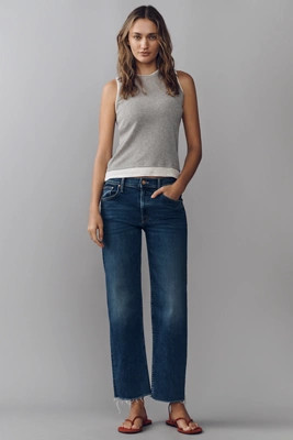 MOTHER Newbie Ankle High-Rise Straight-Leg Jeans | Anthropologie (US)