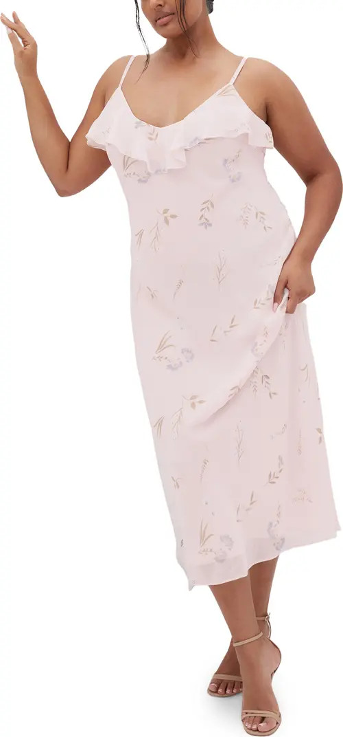 Ria Ruffle Neck Slipdress | Nordstrom