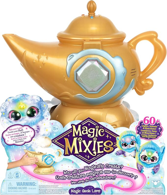 Magic Mixies Magic Genie Lamp with Interactive 8" Blue Plush Toy and 60+ Sounds & Reactions. Unlo... | Amazon (US)