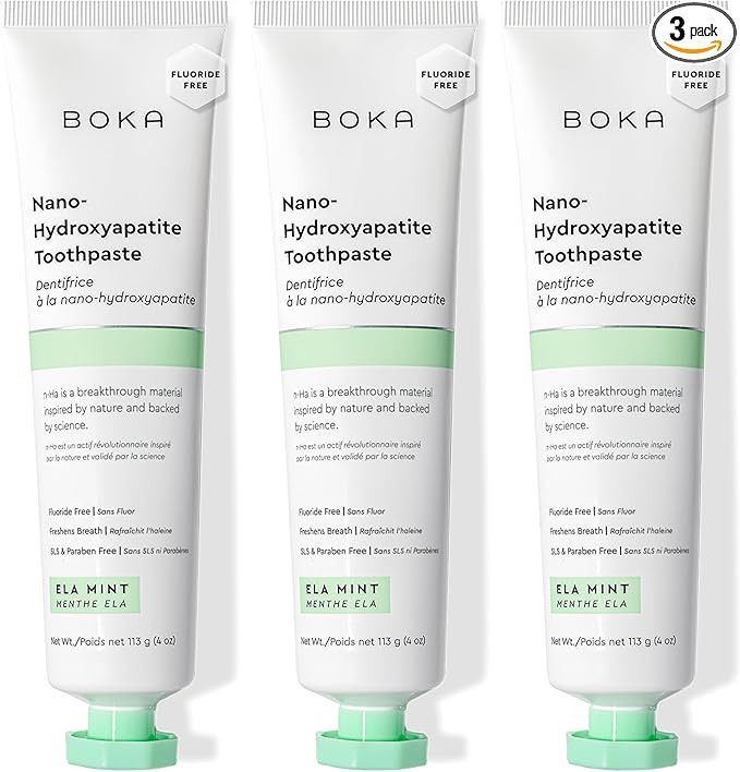 Boka Fluoride Free Toothpaste, Nano Hydroxyapatite Toothpaste, Appropriate for Sensitive Teeth - ... | Amazon (US)