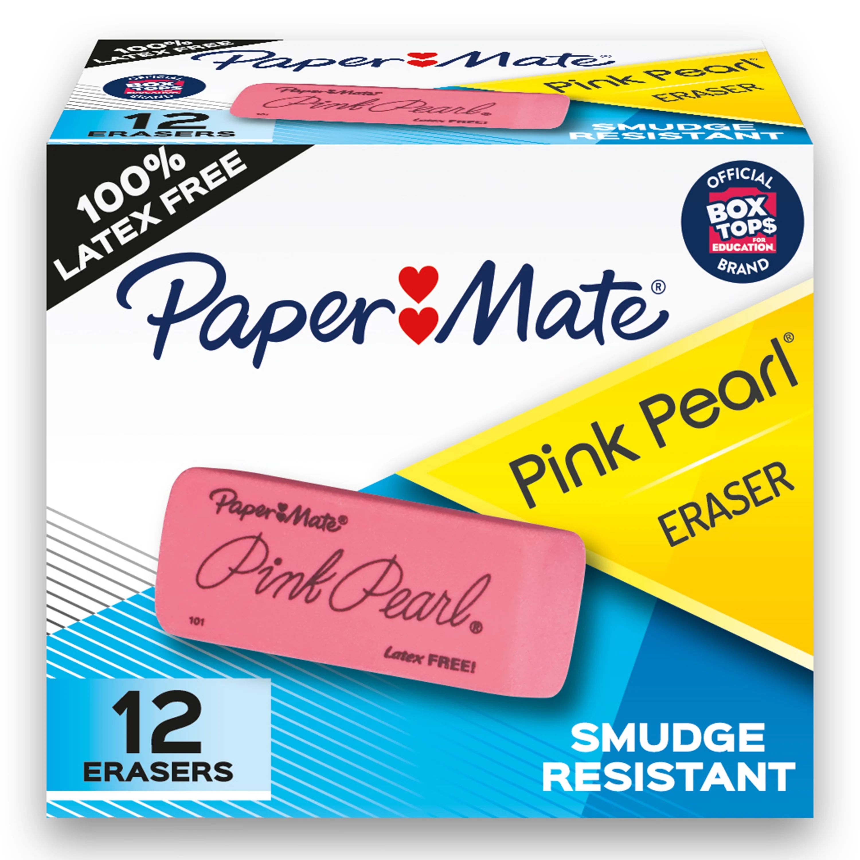 Paper Mate Pink Pearl Erasers, Large, 12 Count | Walmart (US)