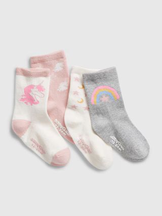 Toddler Unicorn Crew Socks (4-Pack) | Gap (US)