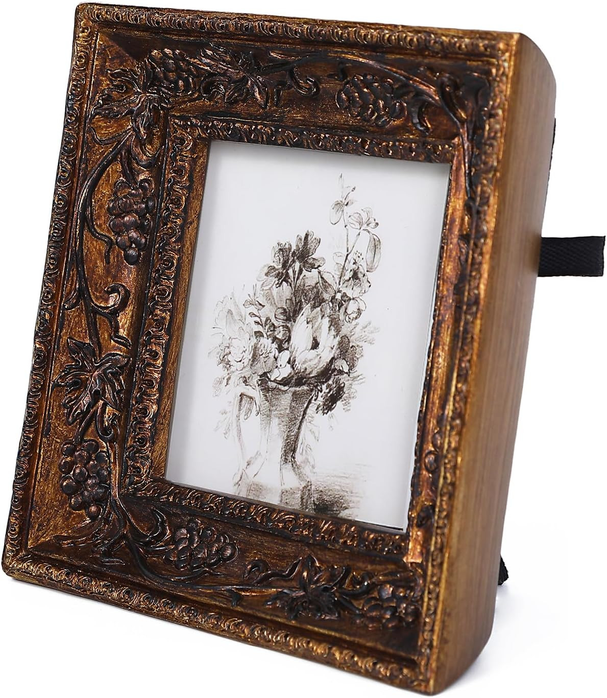 SIKOO Small Vintage 3×3 Picture Frame Antique Ornate Mini Photo Frame Table Top Display and Wall... | Amazon (US)