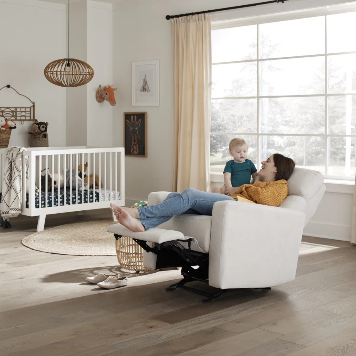 Nurture& The Glider Premium Power Recliner Nursery Glider Chair with Adjustable Head Support | Wayfair North America