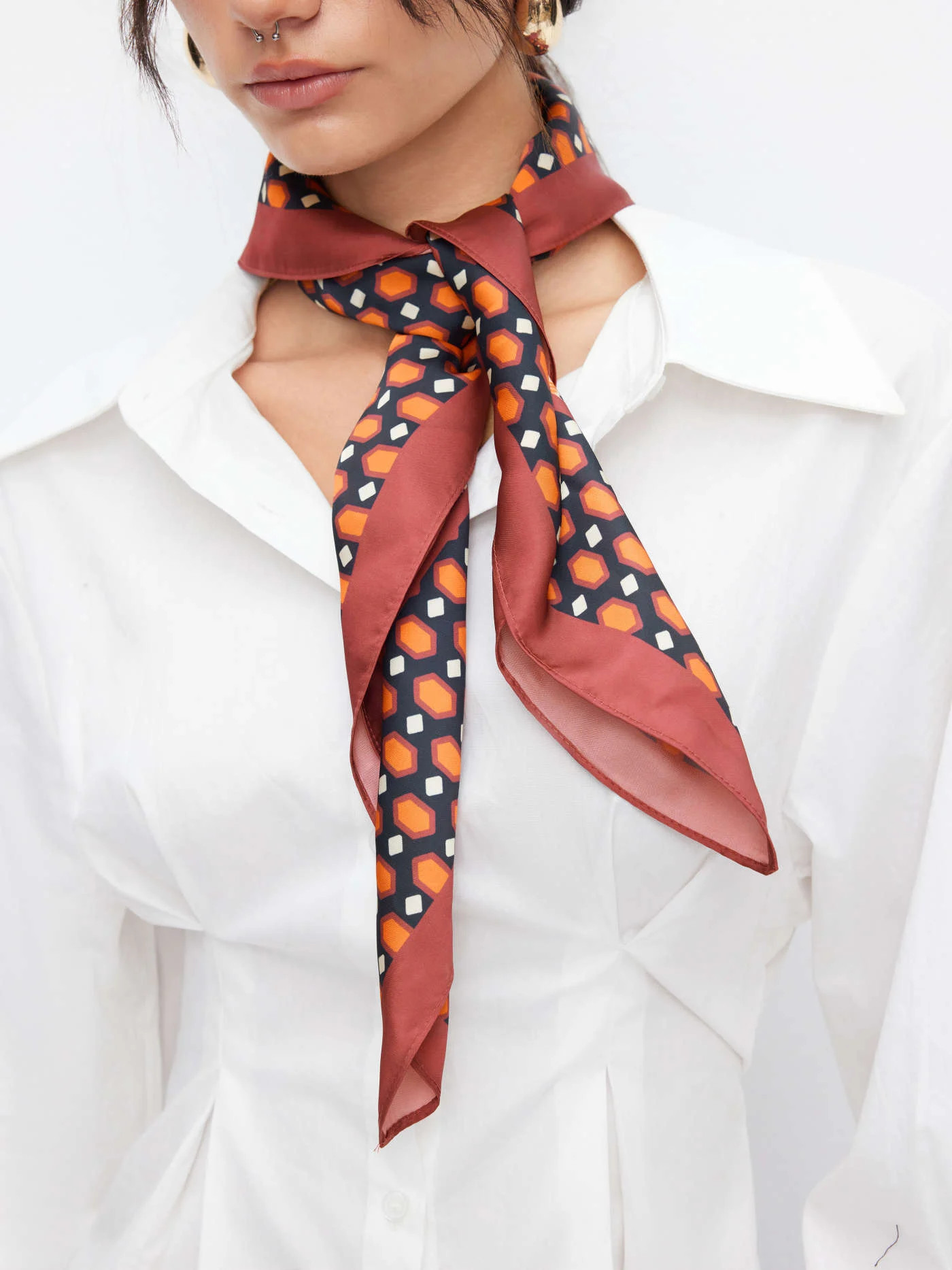 GEOMETRIC PATTERN HEADSCARF For Daily Casual Date Work | Cider