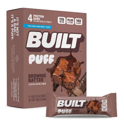 Built Bar Protein Brownie Batter Puff - 17g Protein - 5.64oz/4ct | Target