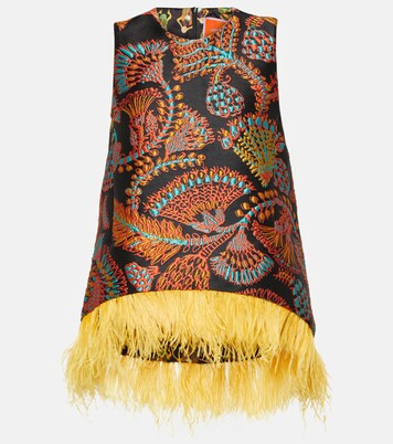 La Scala feather-trimmed top | Mytheresa (US/CA)