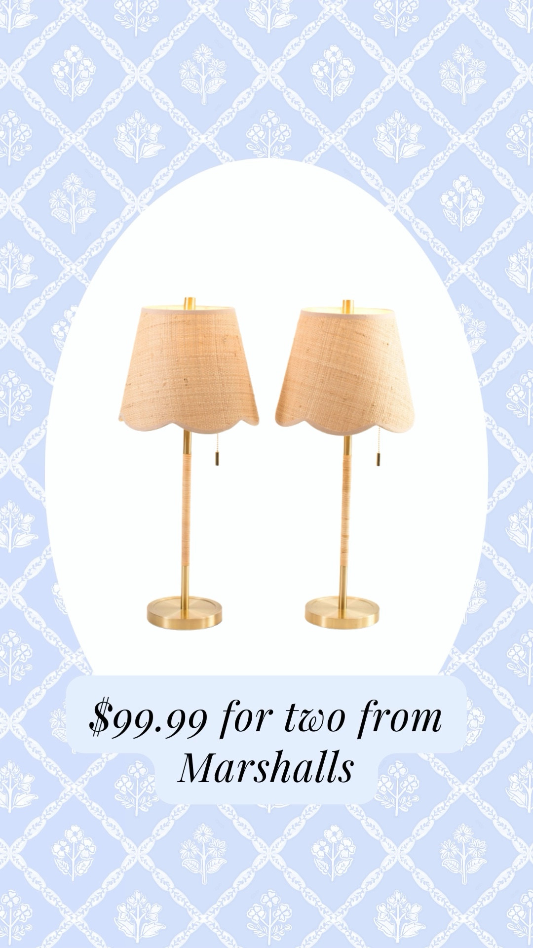 Scalloped grandmillennial lamps from Marshalls - price for the set of 2! 

#LTKHome #LTKSaleAlert #LTKWatchNow
