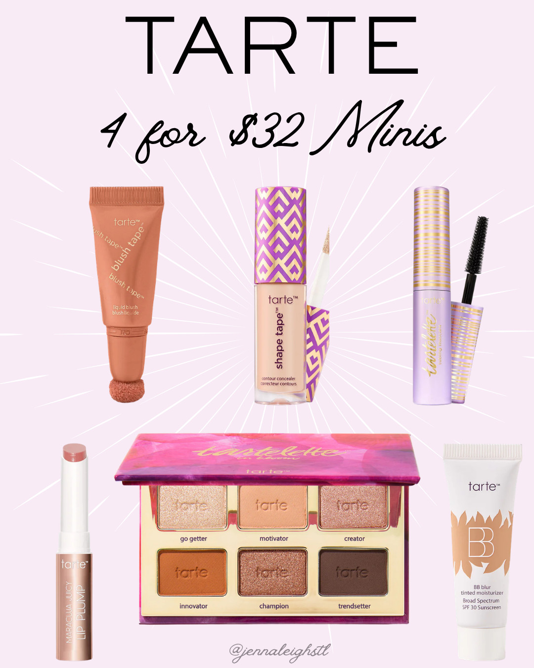 Tarte cosmetics deal, travel size products are 4 for $32. I love the minis for travel makeup and they are a great way to try something new before committing to the full size. 

 #LTKSaleAlert #LTKBeauty #LTKTravel