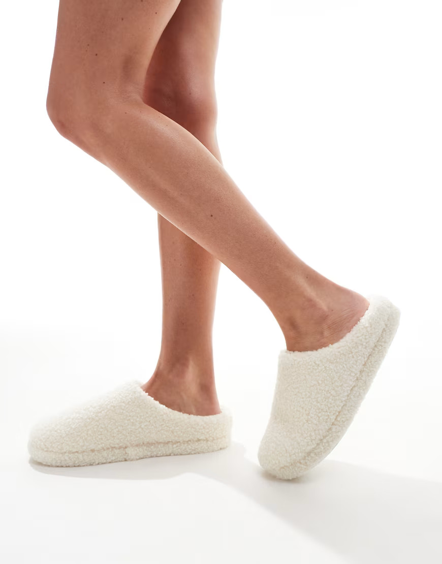 Lindex pile slipper in cream-White | ASOS (Global)