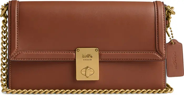 COACH Hutton Box Leather Shoulder Bag | Nordstrom | Nordstrom