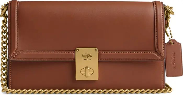 COACH Hutton Box Leather Shoulder Bag | Nordstrom | Nordstrom