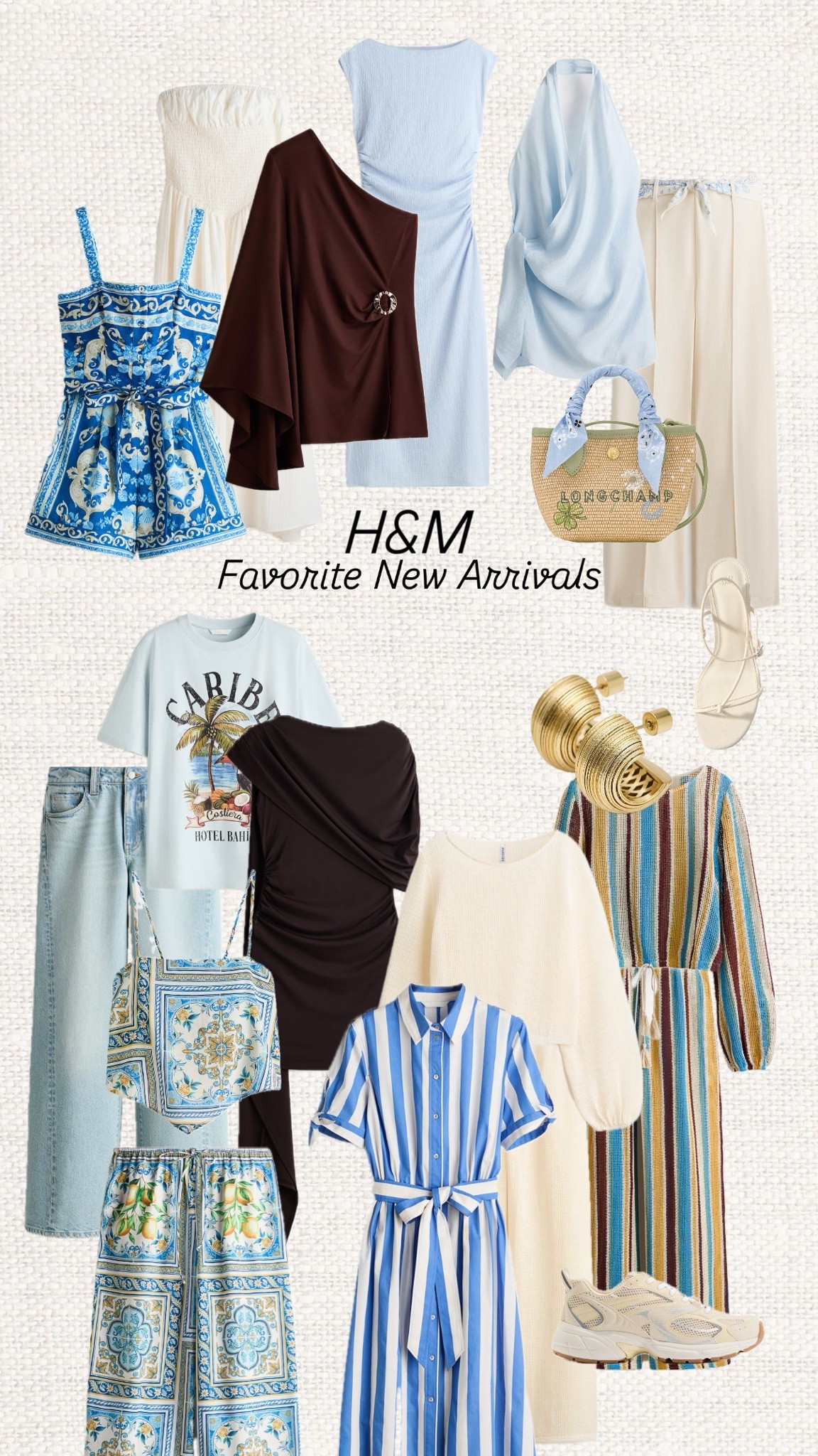 ☀️ Blue skies, breezy linens and vacation-ready prints… these are the H&M new arrivals currently sitting in my cart 🤍💙

Like this post to save it to your favourite folder and come back later to shop.

Keywords: H&M new arrivals, summer outfits, vacation outfits, resort wear, European summer style, blue and white outfits, Mediterranean fashion, linen trousers, striped shirt dress, one shoulder dress, chocolate brown dress, wide leg pants, summer co ords, holiday wardrobe, chic summer style, beach vacation outfits, casual luxury style, woven handbag, neutral summer fashion, effortless outfits ☀️🤍💙👜✨👗🏖️🌊👡

#LTKsummer #LTKstyletip #LTKdresses