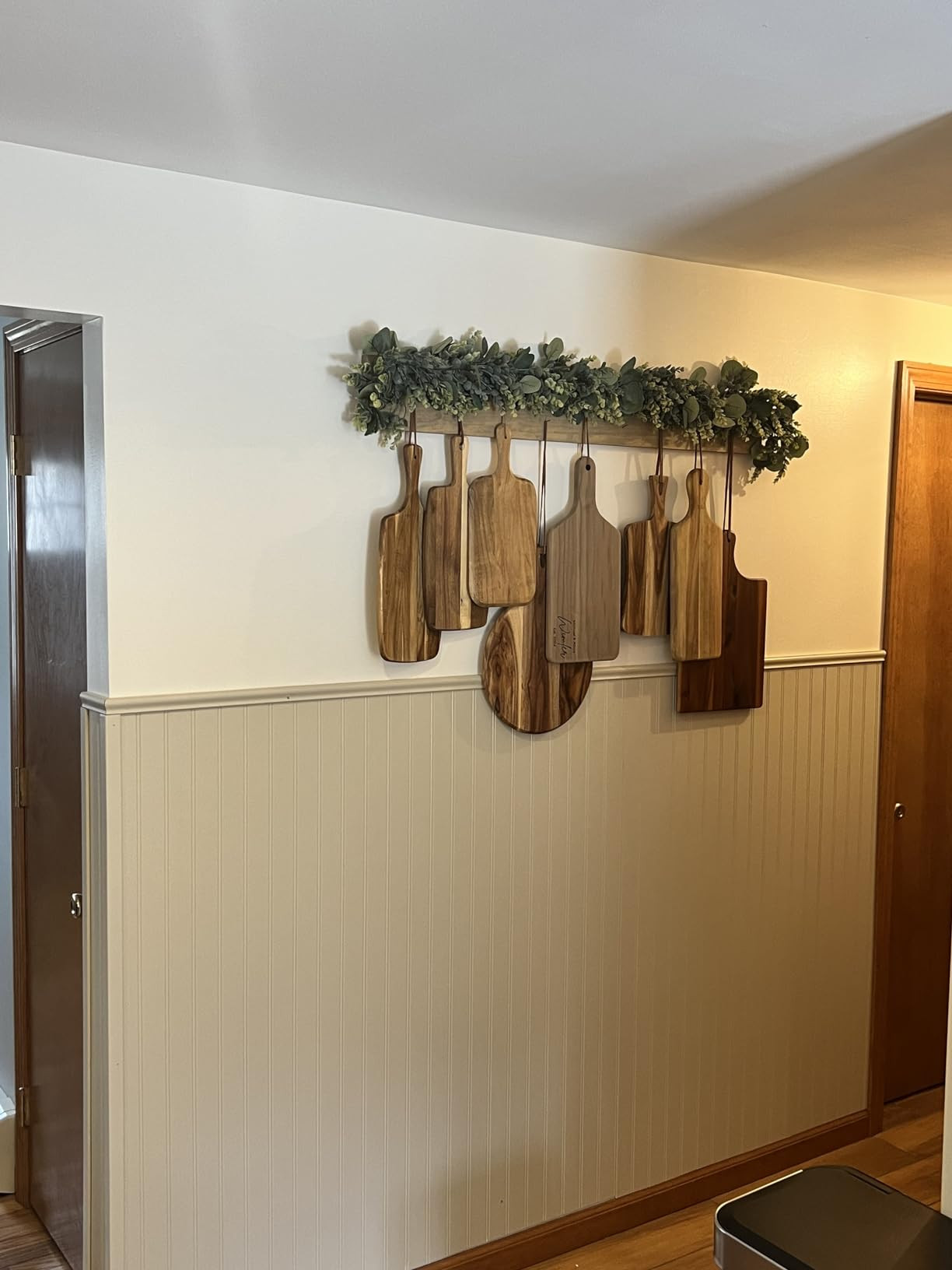 Acacia Wood Cutting Board and Large Charcuterie Board with Handle - Long Serving Board for Veggie... | Amazon (US)