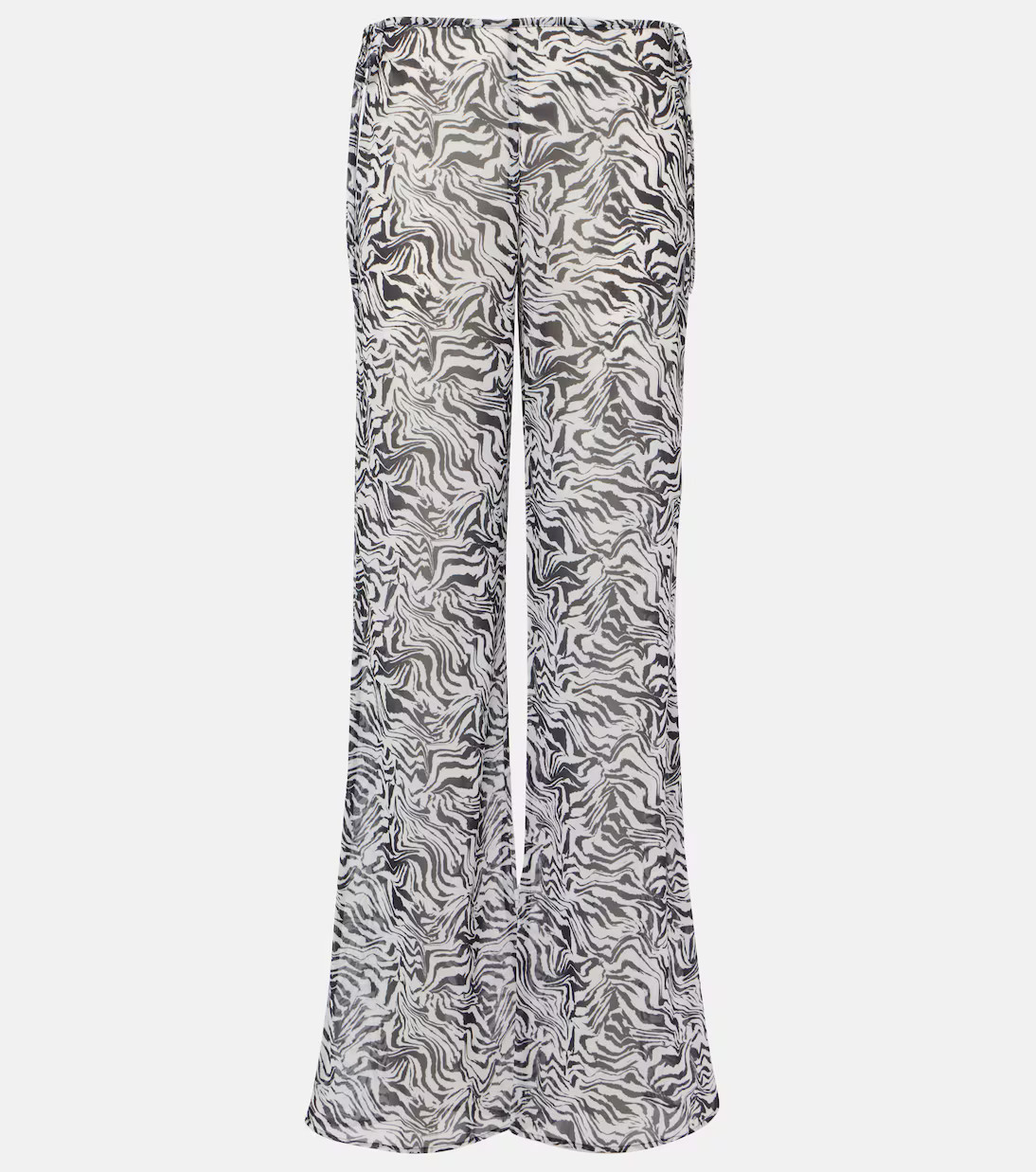 Zebra-print low-rise wide-leg pants | Mytheresa (UK)