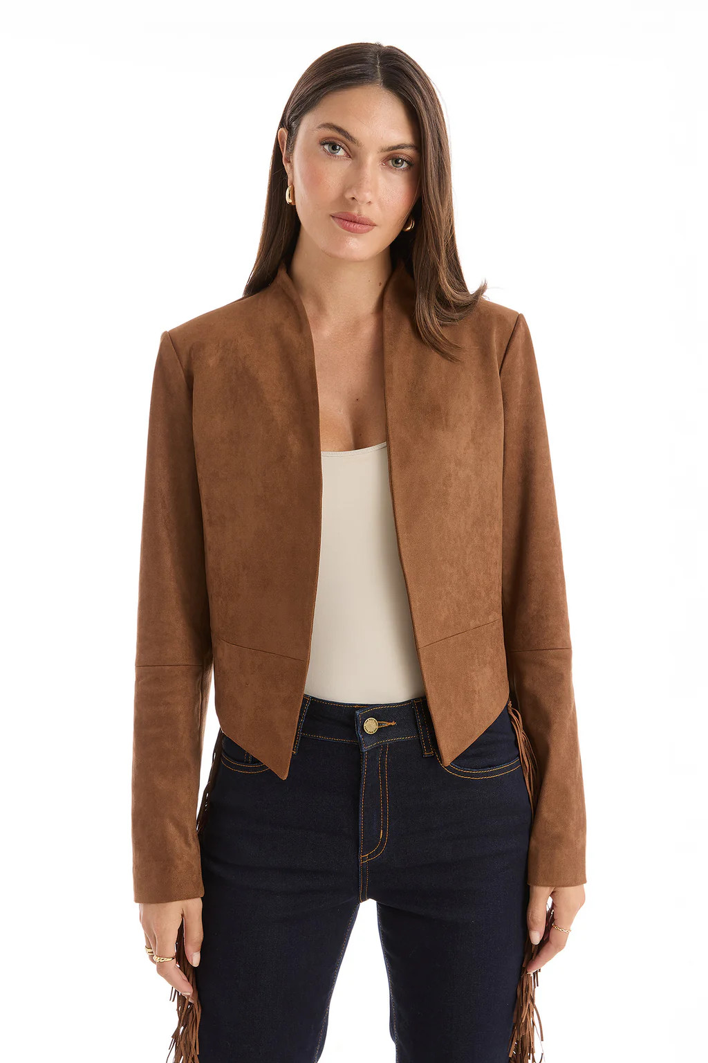 Yasmin Suede Jacket - Cognac | The Noli Shop