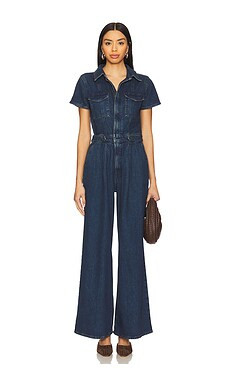 Good American Fit For Success Pleated Wide Leg in Indigo724 from Revolve.com | Revolve Clothing (Global)