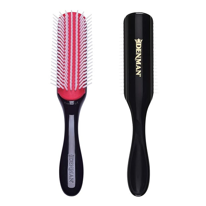 Denman Curly Hair Brush D3 (Black & Red) 7 Row Styling Brush for Detangling, Separating, Shaping ... | Amazon (US)