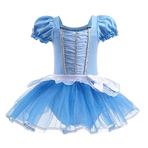 DYMCII Cinderella Princess Ballet Dress for Baby Girls Leotards Skirted Tutu Dancewear Halloween Christmas Party Fancy Costume 4-5T | Amazon (US)