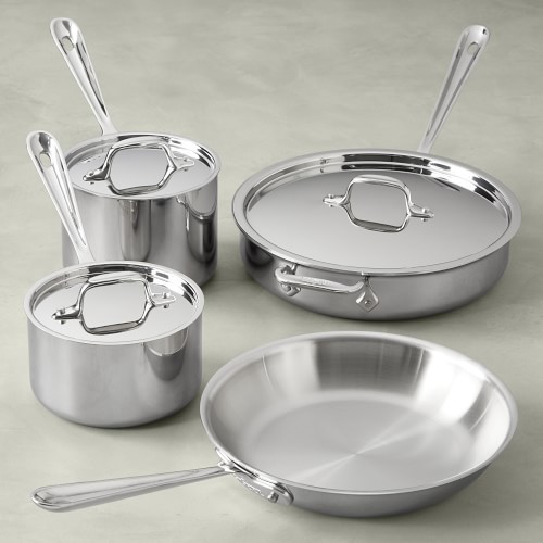 All-Clad D3 Tri-Ply Stainless-Steel 7-Piece Cookware Set | Williams-Sonoma