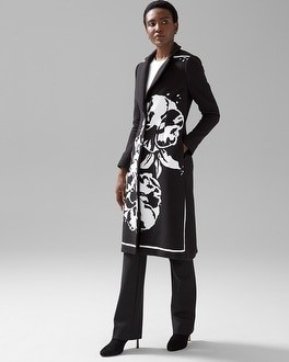 Black + White Evening Coat | White House Black Market