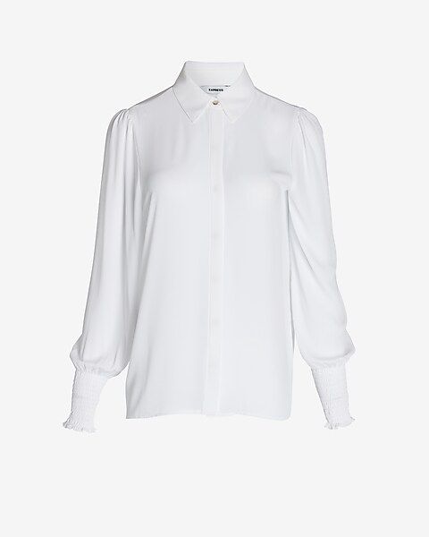 Smocked Cuff Portofino Shirt | Express