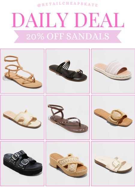 20% off sandals at target!

#LTKSaleAlert #LTKFindsUnder50 #LTKShoeCrush