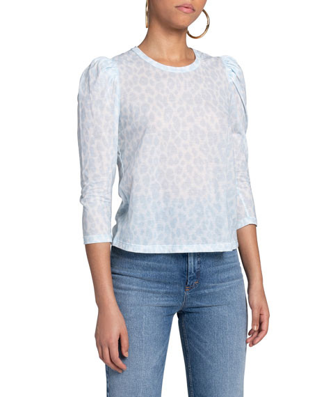 A.L.C. Karlie Leopard Print Tee | Neiman Marcus