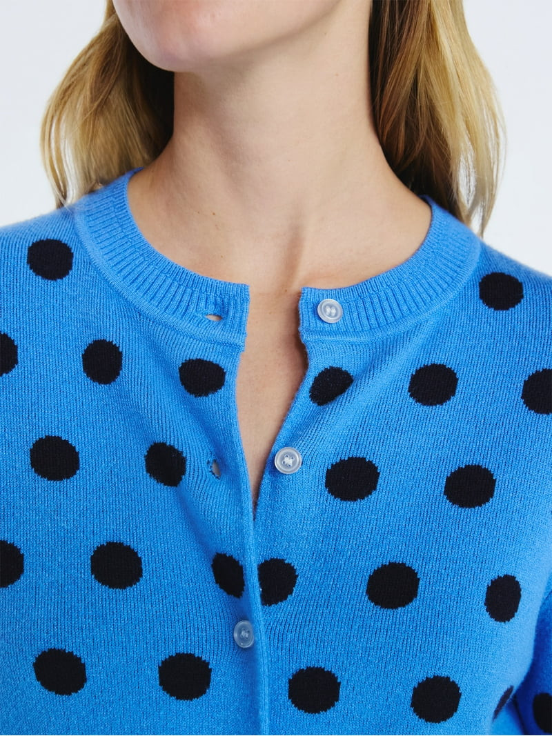 Free Assembly Women's and Women's Plus Solid, Stripe, & Print Classic Cozy Yarn Cardigan Sweater,... | Walmart (US)