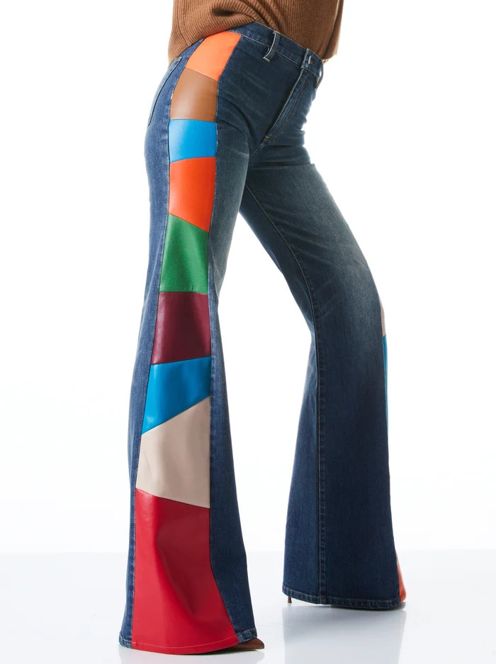 BEAUTIFUL VEGAN LEATHER HIGH WAISTED JEANS | Alice + Olivia