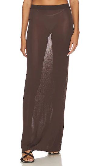 Hadi Maxi Skirt in Chocolate Brown | Revolve Clothing (Global)