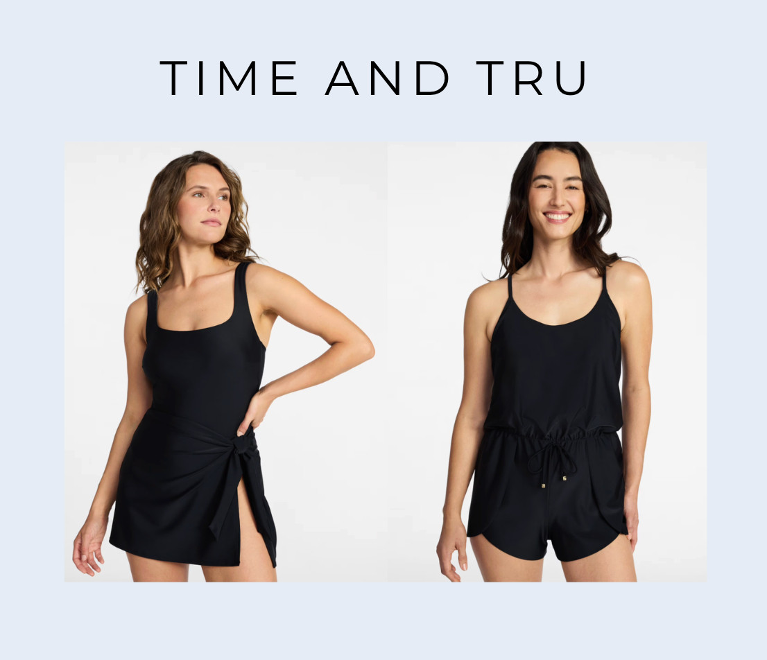 Keeping things covered but still cute for splash pads, water parks, and all the kid-centric summer chaos 😅
This Time and Tru swim dress + swim romper from Walmart are such a win. Flowy, comfy, and family-friendly without feeling frumpy.

Multiple colors to choose from (black is always a safe bet), adjustable waist, and they come in sizes XS–3X. Easy to throw on, easy to move in, and I don’t feel like I’m constantly adjusting everything.

Under $30 and very mom-approved. 

#MomSwim #SummerStyle #WalmartFinds 

 #LTKmomlife #LTKOver40 #LTKMidsize