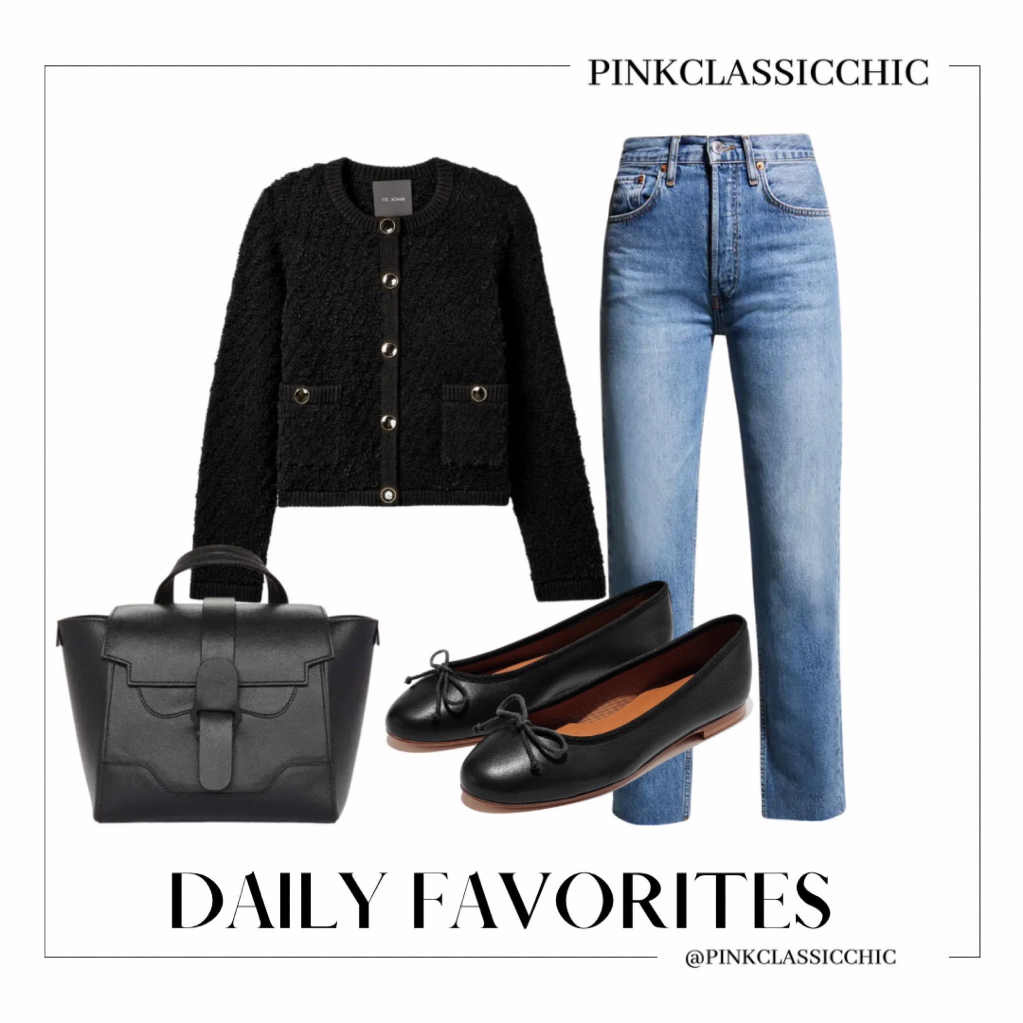 Tweed jacket, flats, black flats, jeans, cardigan, winter outfits, winter styles, casual styles, work outfits, work styles, work wear 

#LTKstyletip #LTKworkwear #LTKsalealert