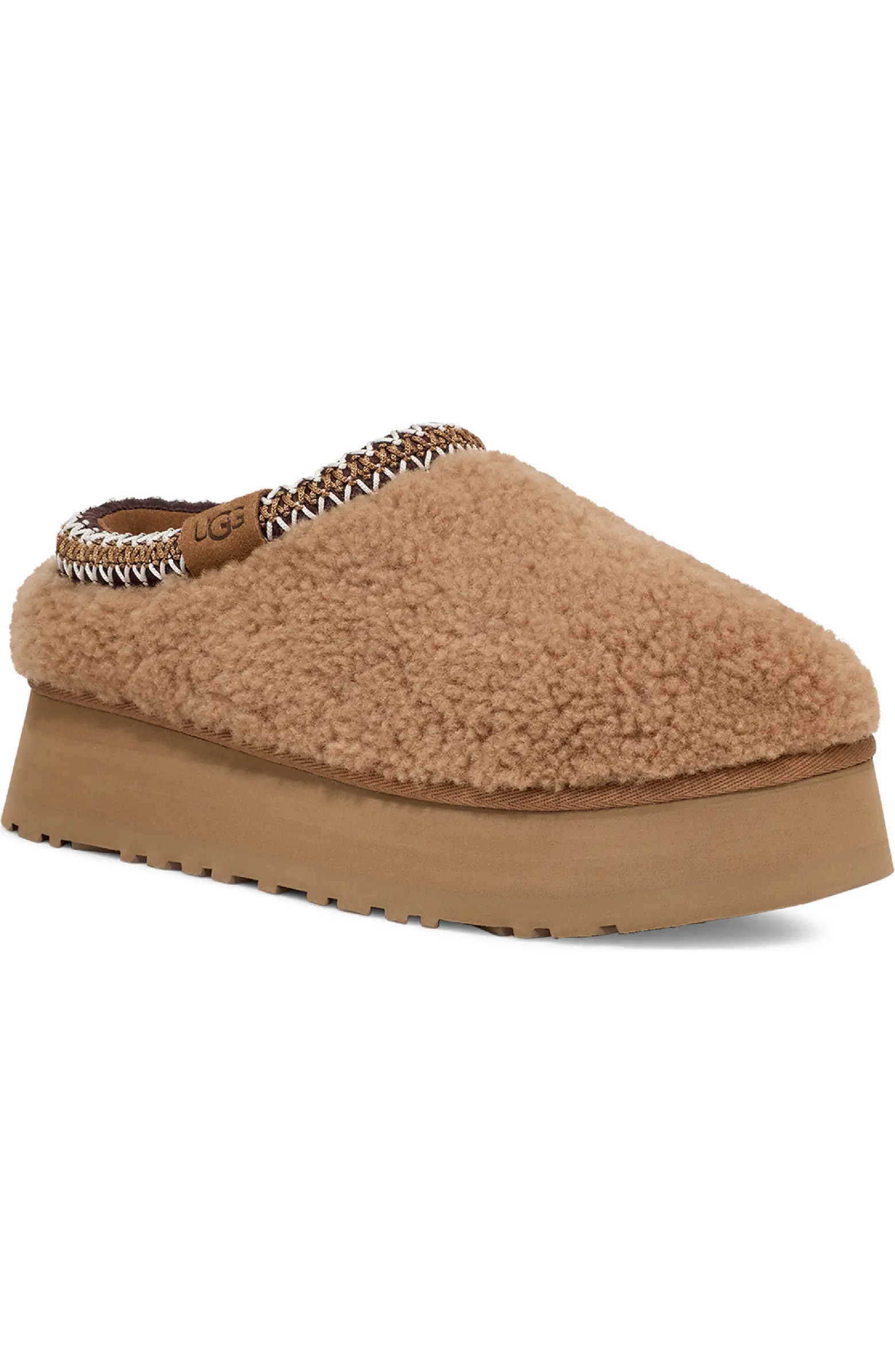 Tazz Maxi Curly Genuine Shearling Platform Slipper (Women) | Nordstrom