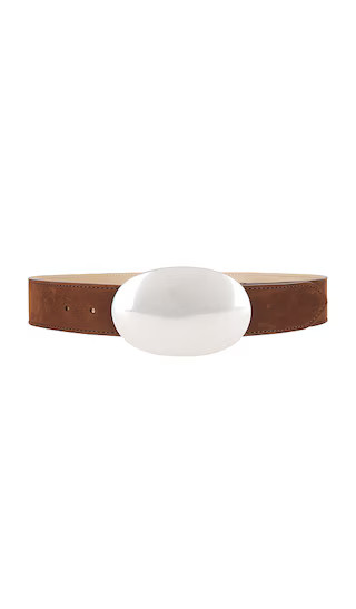Myra Nubuck Belt in Mocha & Silver | Revolve Clothing (Global)