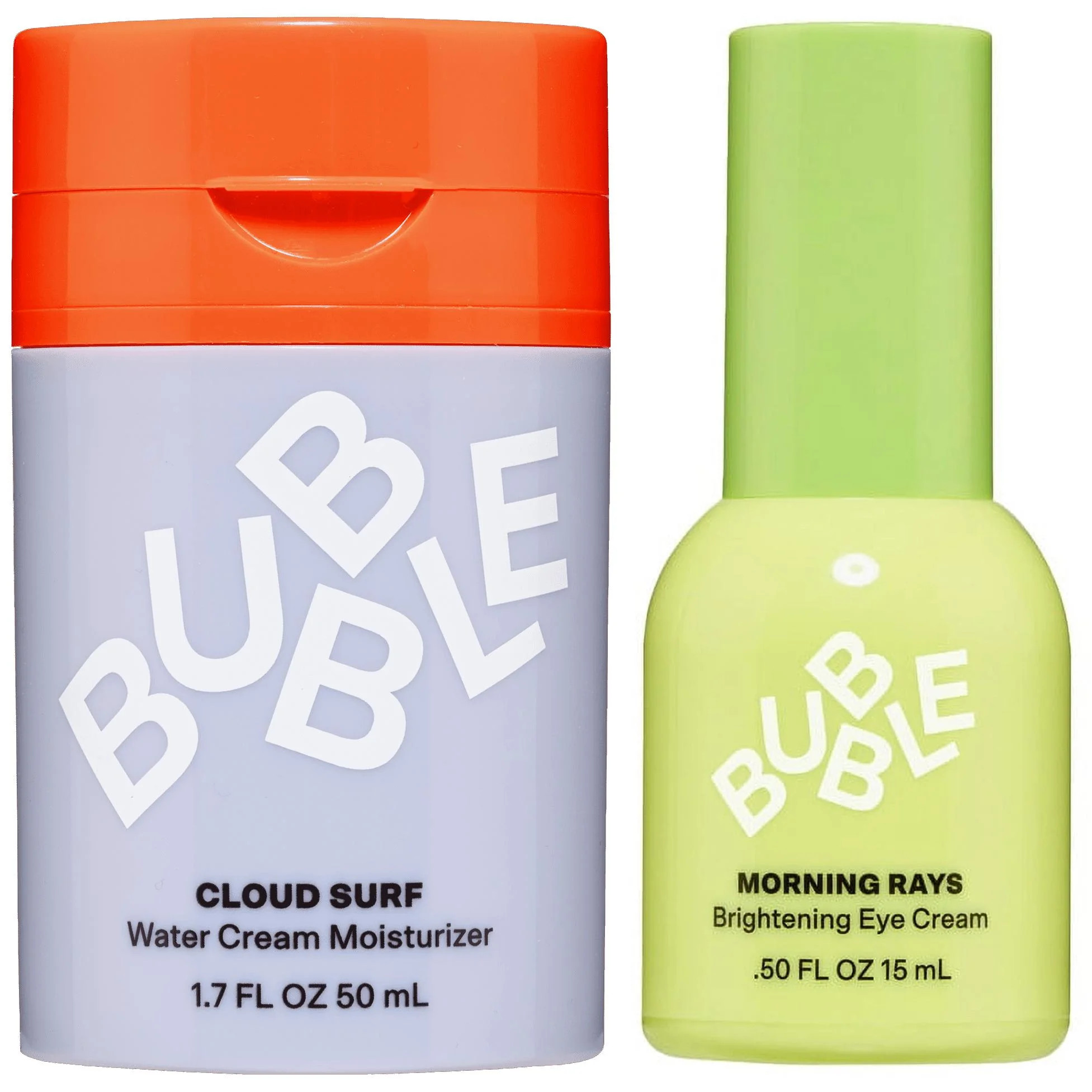 Bubble Skincare Water Cream Facial Moisturizer & Brightening Eye Cream Set, All Skin Types | Walmart (US)