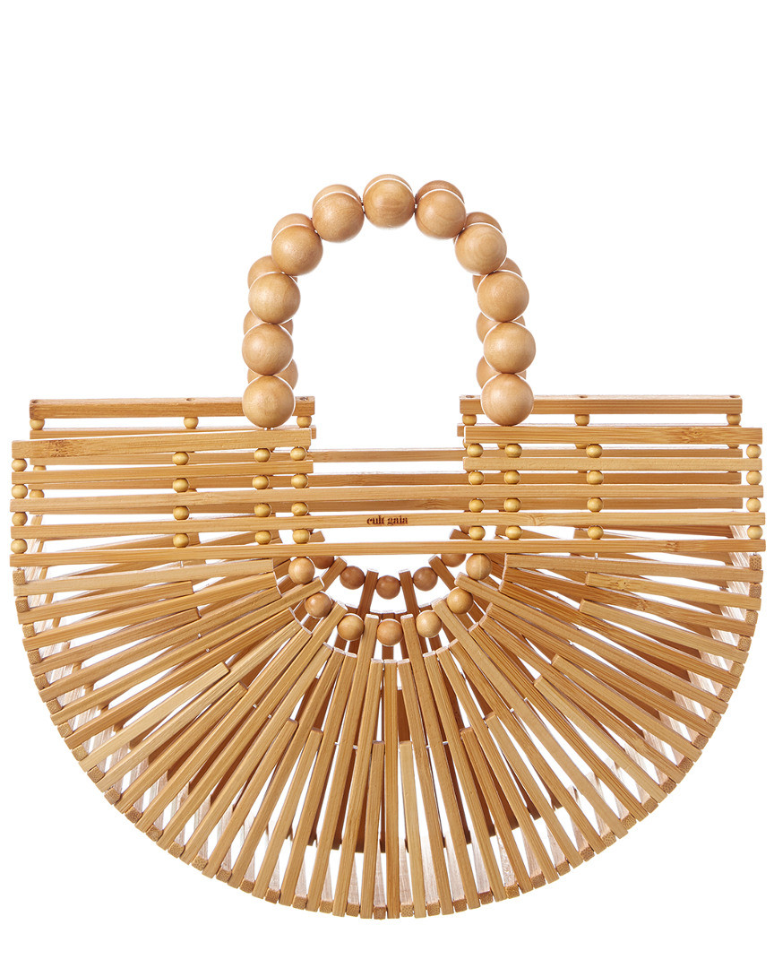 Cult Gaia Fan Ark Mini Bamboo Clutch | Gilt